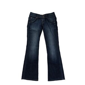 HUDSON 25 x29 Flared Womens Rear Flap Pocket Dark Blue Jeans Rn #107906